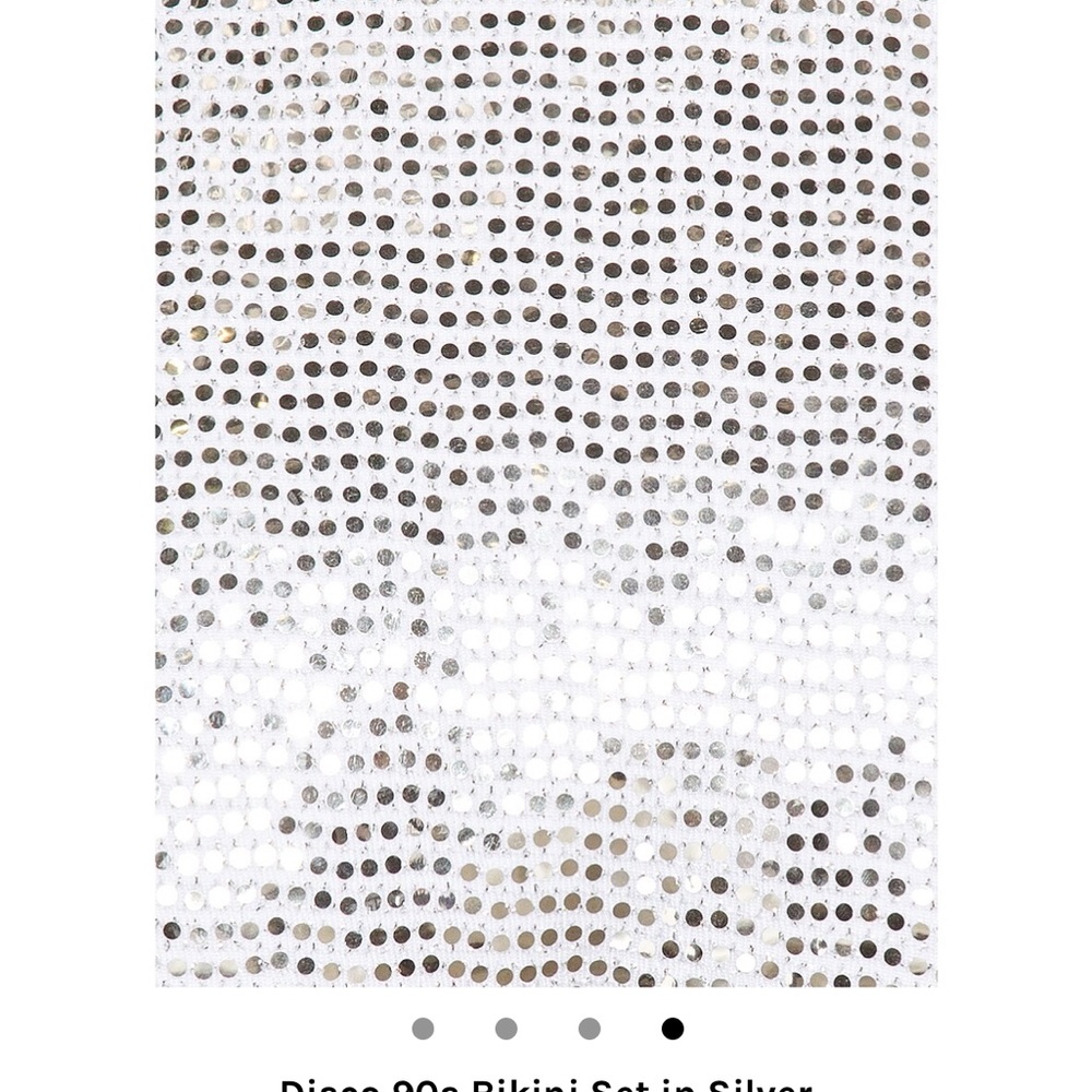 Oseree Disco 90’s Bikini Top Only in Silver Revolve - Picture 8 of 8